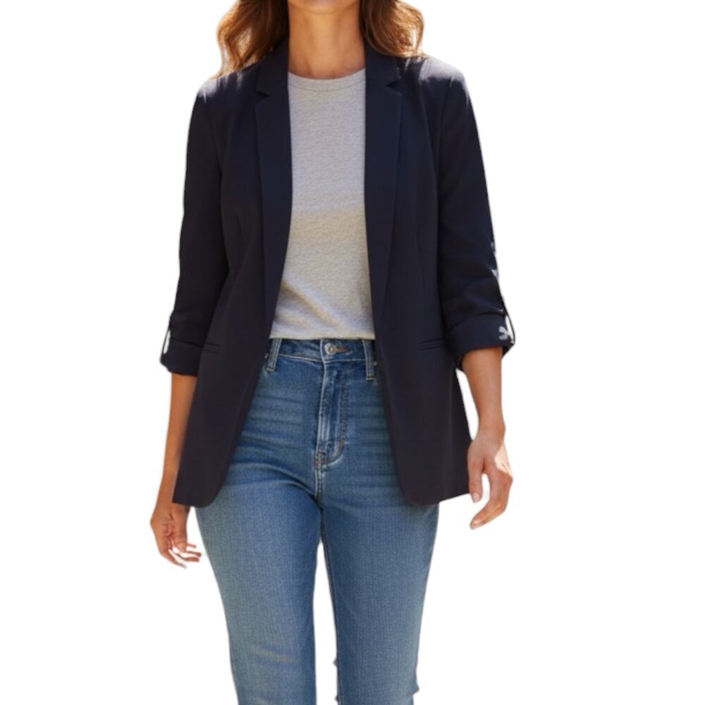Express Open Front Boxy Drapey Fit Blazer Jacket Women’s Large